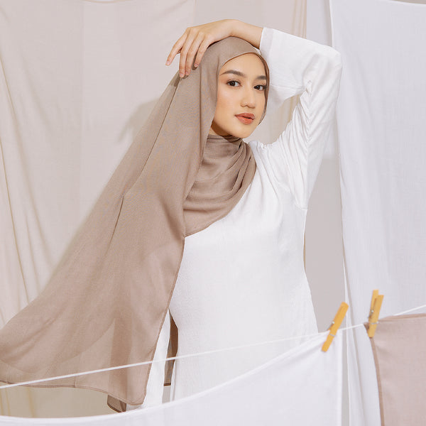 Pre Order Pashmina Viscose Nour Shawl Lozy x Lesti Taupe