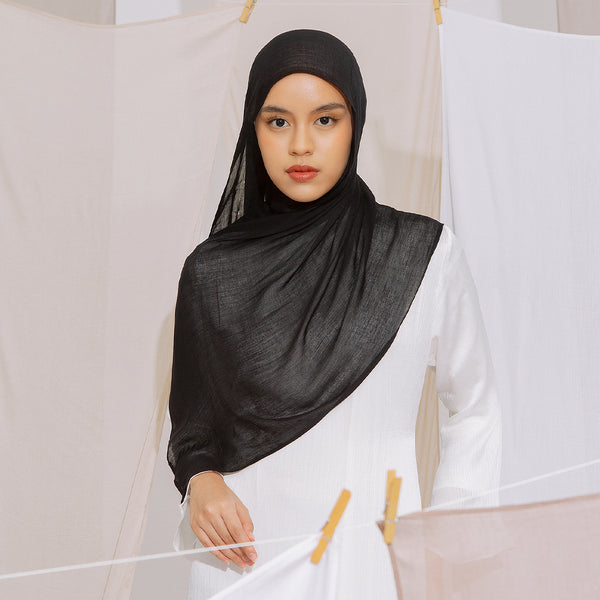 Pre Order Pashmina Viscose Nour Shawl Lozy x Lesti Black