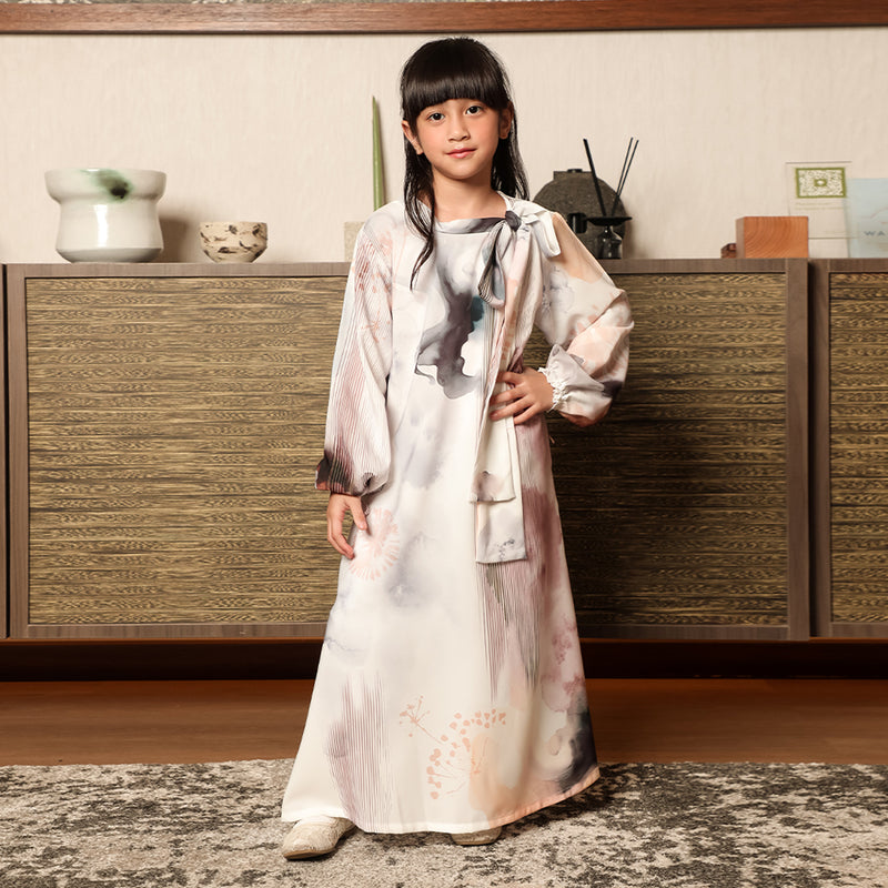 Sefira Sarimbit Series Dress Kids Peachy Blush 6-8Th