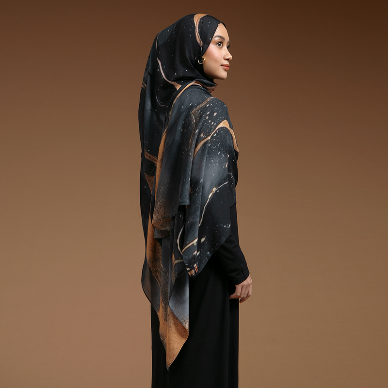 Viscose Printed Modal Moonlight Marble