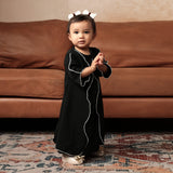 Pre Order Aisha Abaya Dress Kids Black 3-4Th