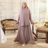 Zainab Abaya Lozy X Cut Syifa Dusty Purple L