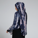 Viscose Printed Modal Navy Ripple