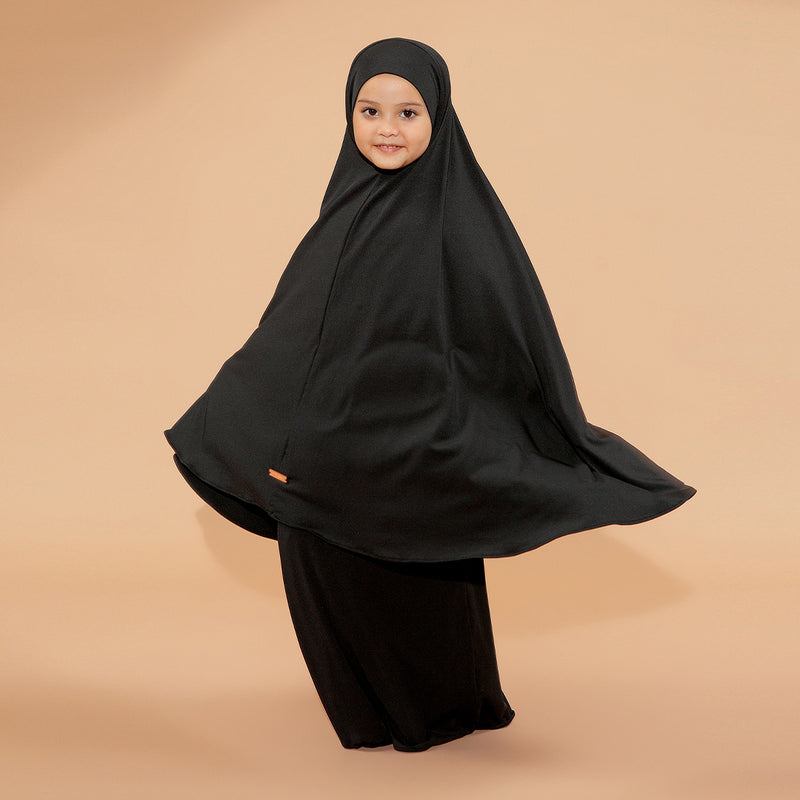 Shameera Prayer Set Kids Series 2 in Black 1-2 Tahun (Lozy x Hamidah)