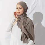 Tana Shawl (Pashmina Kaos Rayon) Brown Muffin