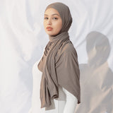 Tana Shawl (Pashmina Kaos Rayon) Brown Muffin