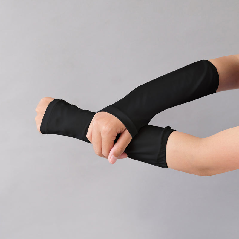 Short Handsock Seamless Jersey Black (Handsock Lengan Pendek Jersey Cooltech)