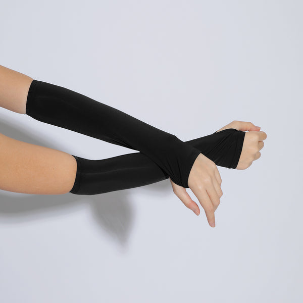 Long Handsock Seamless Jersey Black (Handsock Jersey Cooltech)
