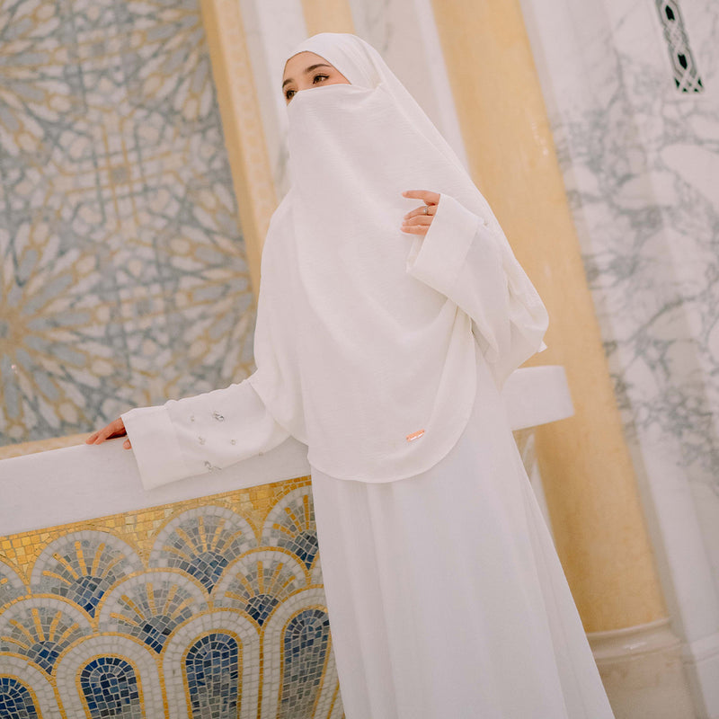 Haiba Abaya Set Broken White