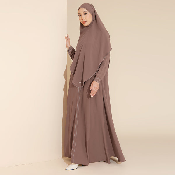 Pre Order Humaya Abaya Set Brown Muffin