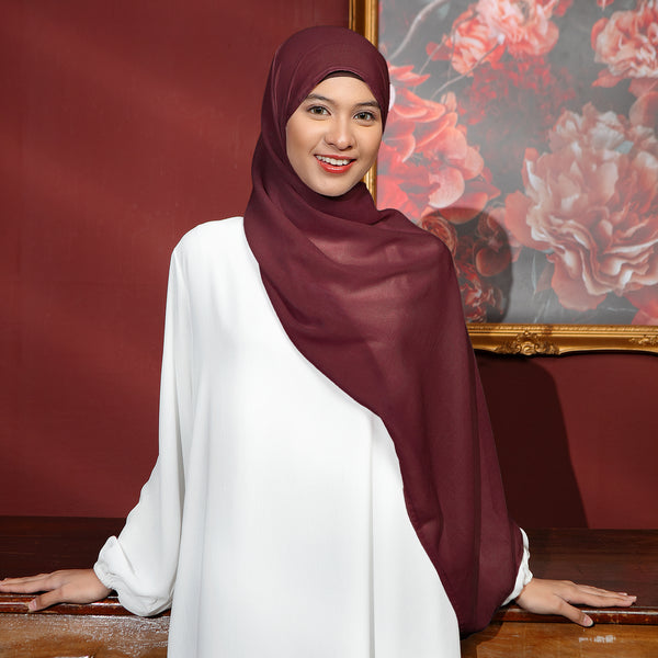 Mima Shawl Burgundy New