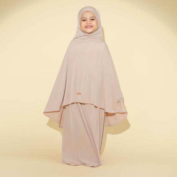 Shameera Prayer Set Kids Series 2 in Cream 3-4 Tahun (Lozy x Hamidah)