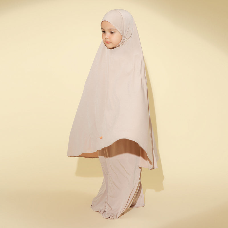 Shameera Prayer Set Kids Series 2 in Cream 1-2 Tahun (Lozy x Hamidah)