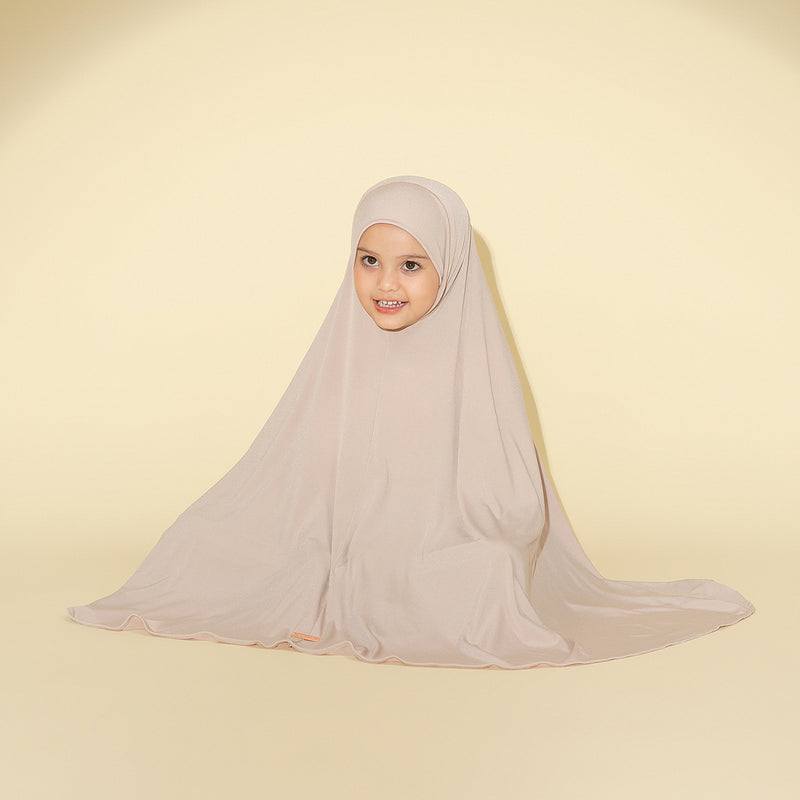 Shameera Prayer Set Kids Series 2 in Cream 3-4 Tahun (Lozy x Hamidah)