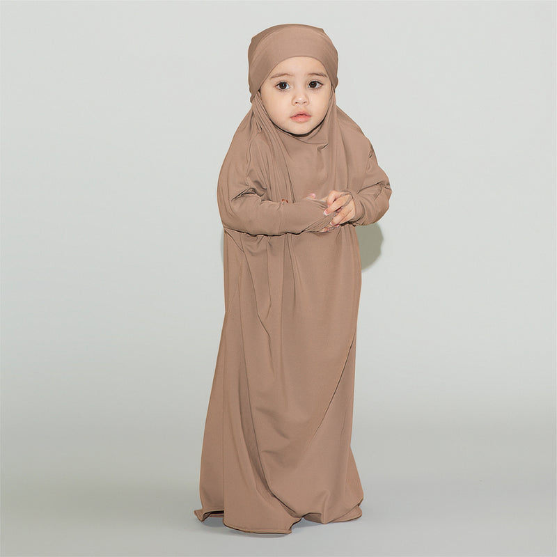 Shameera Abaya Kids in Hazelnut 3-4 Tahun (Lozy x Hamidah)