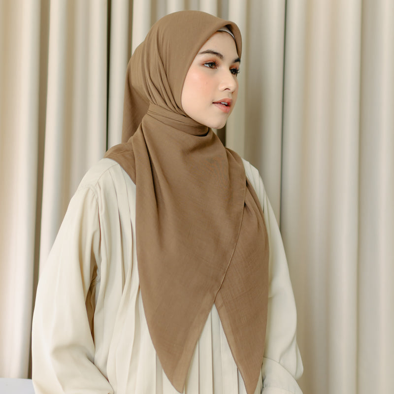 Mima Square Syari (Hijab Segiempat Syari) Hazelnut