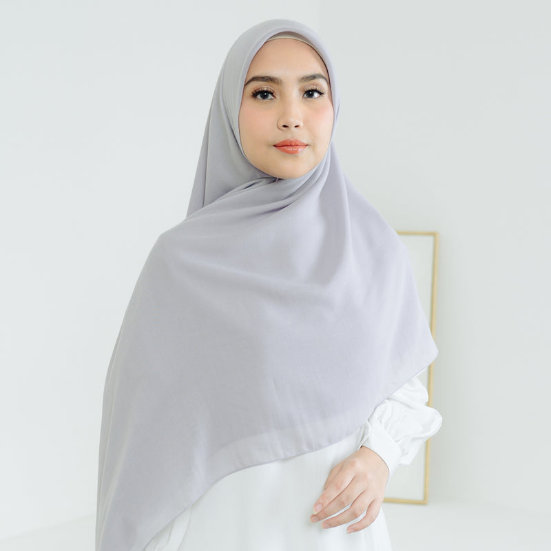 Mima Square Syari (Hijab Segiempat Syari) Dove Grey