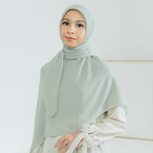 Mima Square Syari (Hijab Segiempat Syari) Green Pastel