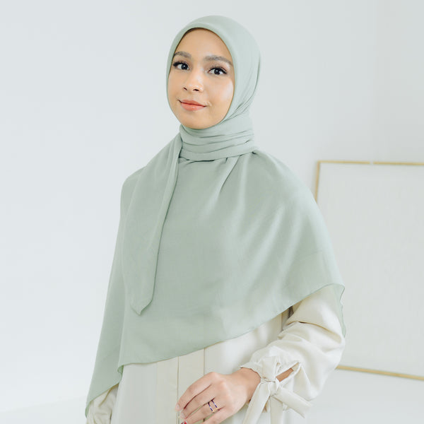 Mima Square Syari (Hijab Segiempat Syari) Green Pastel