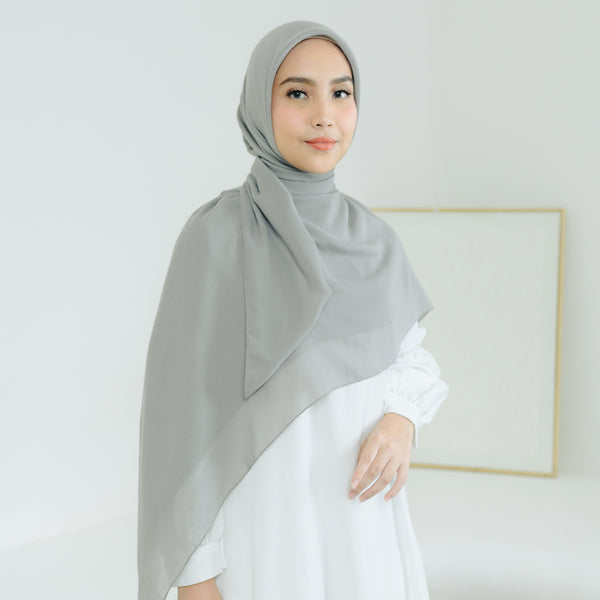 Mima Square Syari (Hijab Segiempat Syari) Grey