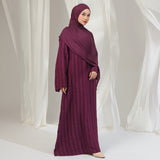 Shani Abaya Dress Dark Plum Series 1