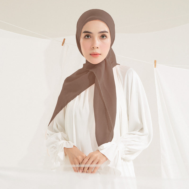 Paris Embroidery Signature Square Rustic Brown (Lozy X Hamidah)