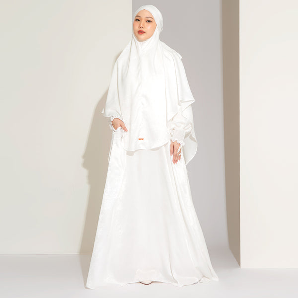 Hanida Abaya Set Broken White