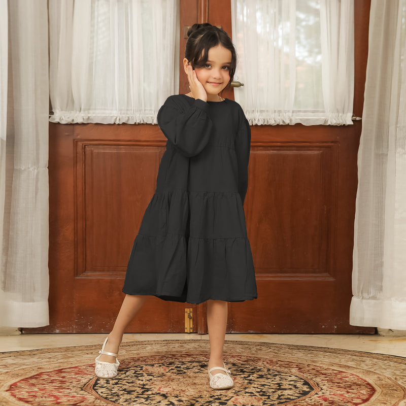 Hafa Sarimbit Series Dress Kids 5-6Th Black (Lozy x Hamidah)