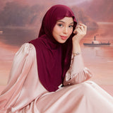 Heidy Oval Shawl in Burgundy (Lozy x Heidy)