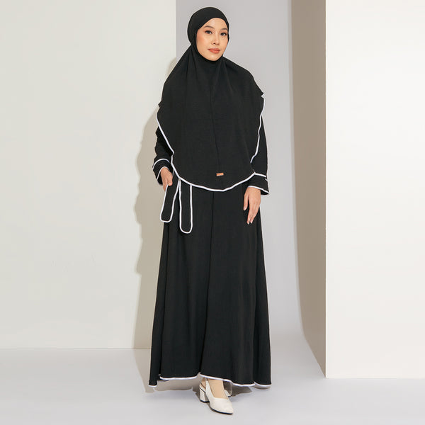 Hafiza Abaya Set Black