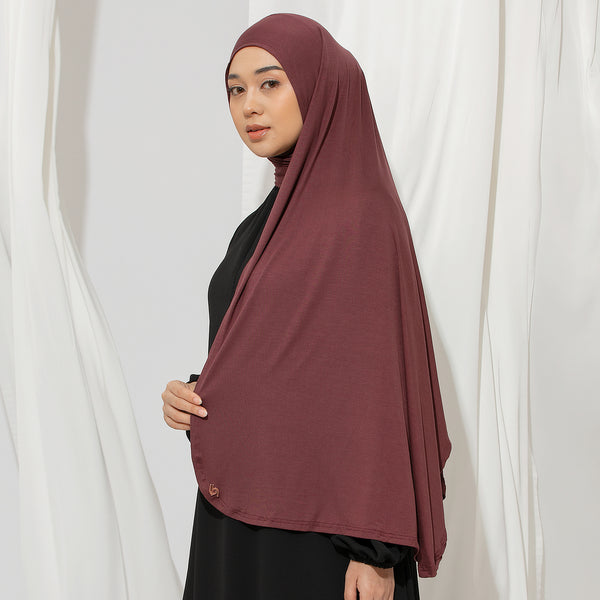 Ten Shawl Burgundy (Tencel Curved Pashmina Special Anniversary Collections)