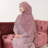 Floure Embroidery Shawl Sky Pink