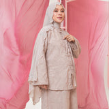 Floure Embroidery Shawl Cream Almond