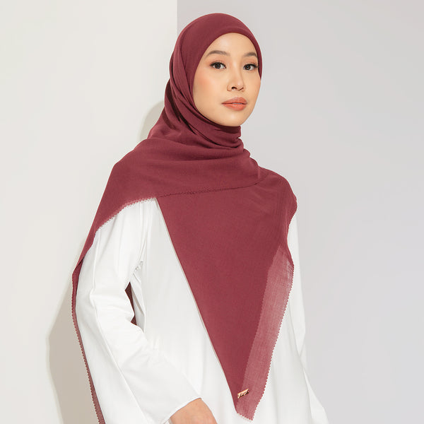 Mima Syari Lasercut Burgundy