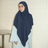 Embroidery Khimar Bandana Lozy x Hamidah Navy