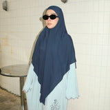 Embroidery Khimar Bandana Lozy x Hamidah Navy