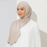 Ten Shawl Cream Almond (Tencel Curved Pashmina Special Anniversary Collections)