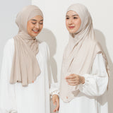 Ten Shawl Cream Almond (Tencel Curved Pashmina Special Anniversary Collections)