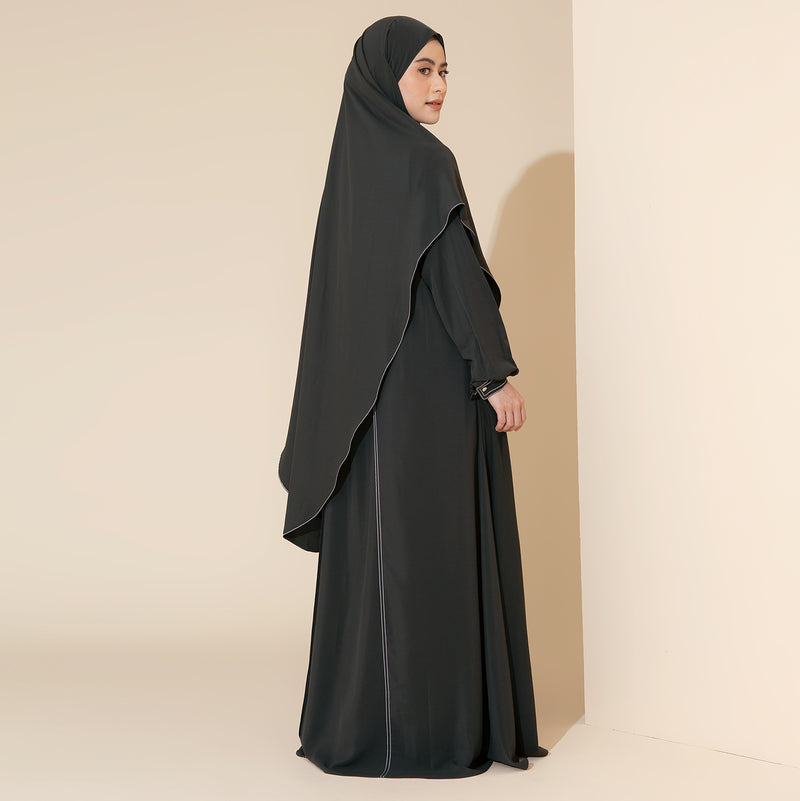 Humaya Abaya Set Charcoal