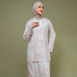 Serena Tunik One Set Series Blouse Skirt Ash Coral