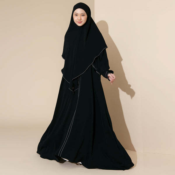 Pre Order Humaya Abaya Set Black