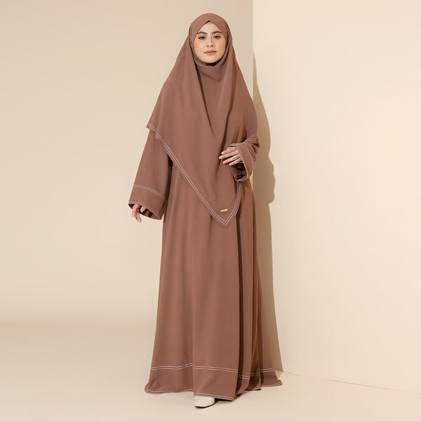 Sadia Abaya Set Brown Sugar