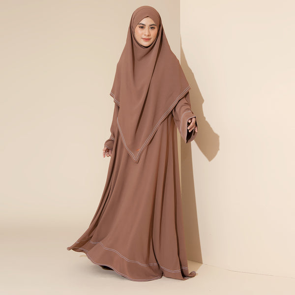 Sadia Abaya Set Brown Sugar