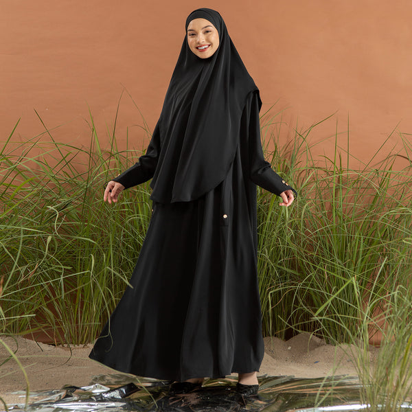 Asma Abaya Set Black L-XL