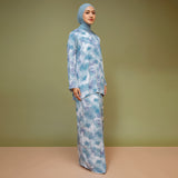 Serena Tunik One Set Series Blouse Skirt Powder Blue