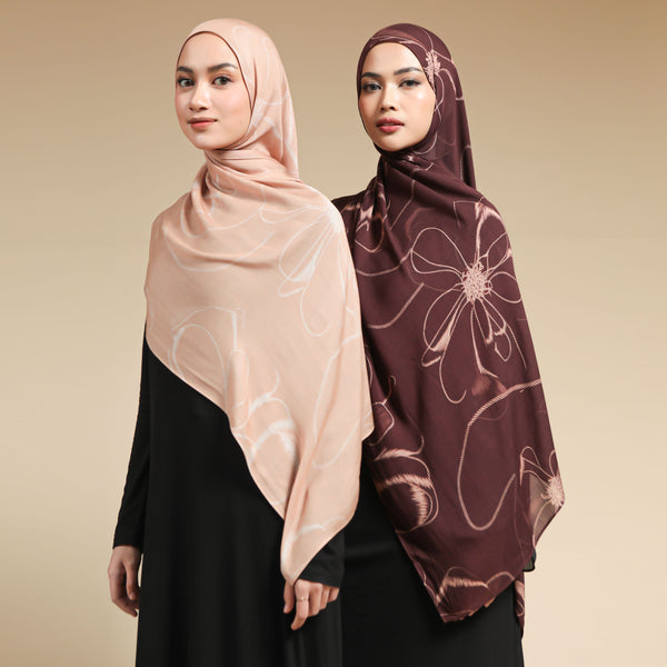 Viscose Printed Modal Caramel Floral