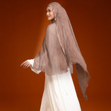 Viscose Crinkle Shawl Mahogany
