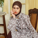 Leora Embroidery Tunik Mahogany