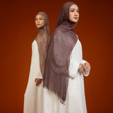 Viscose Crinkle Shawl Wine Berry