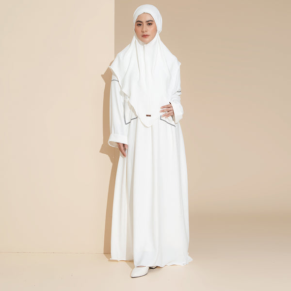 Sahla Abaya Set Broken White